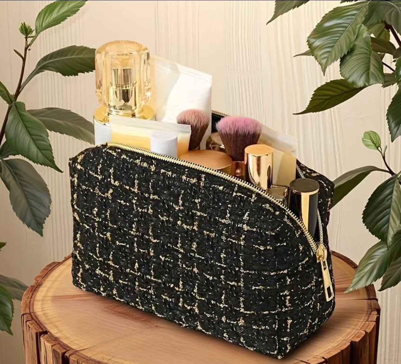 Pearl & Charcoal Makeup Bags