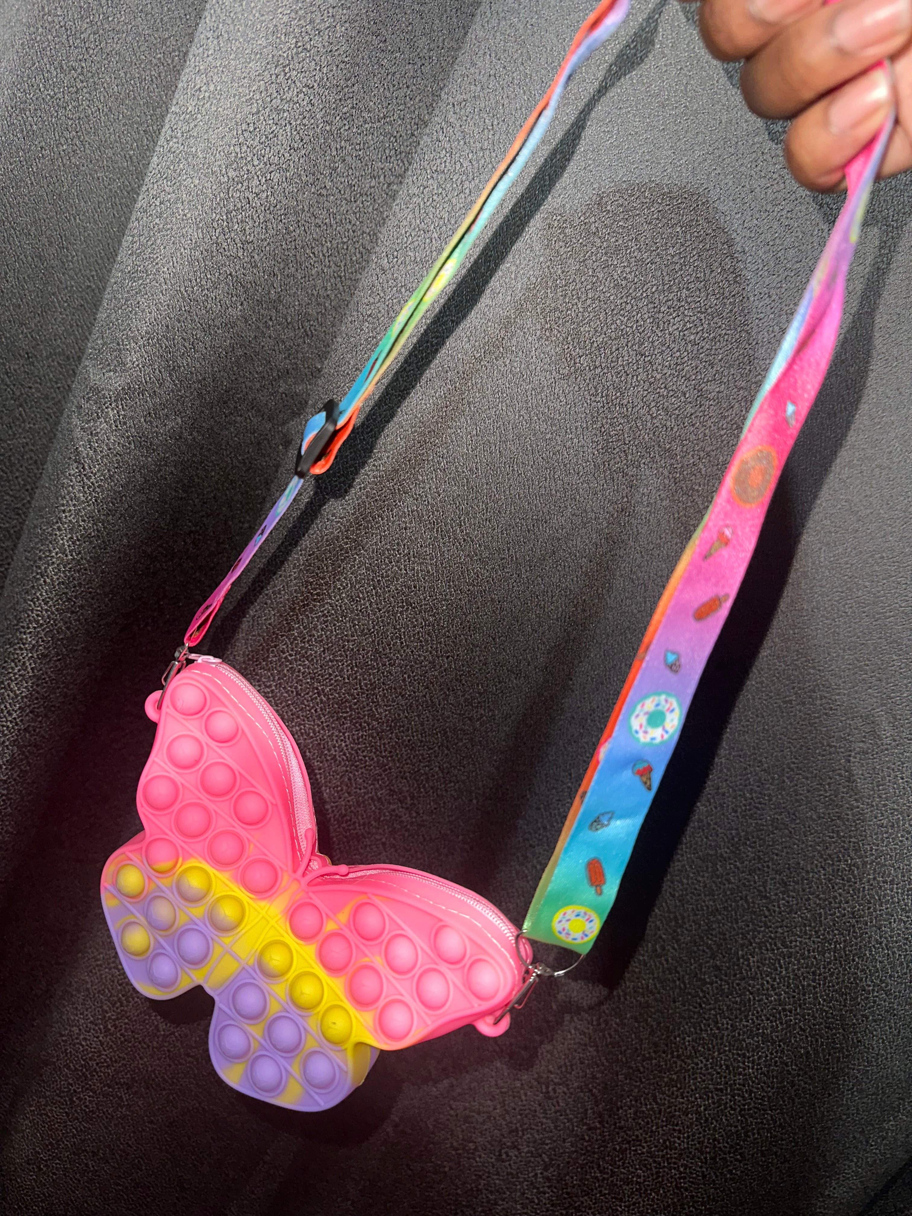 Butterfly multicoloured bag with straps