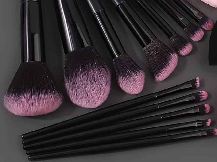 Black Pink Makeup Brushes Set