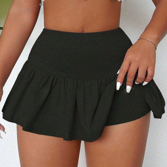 Mini skort in black