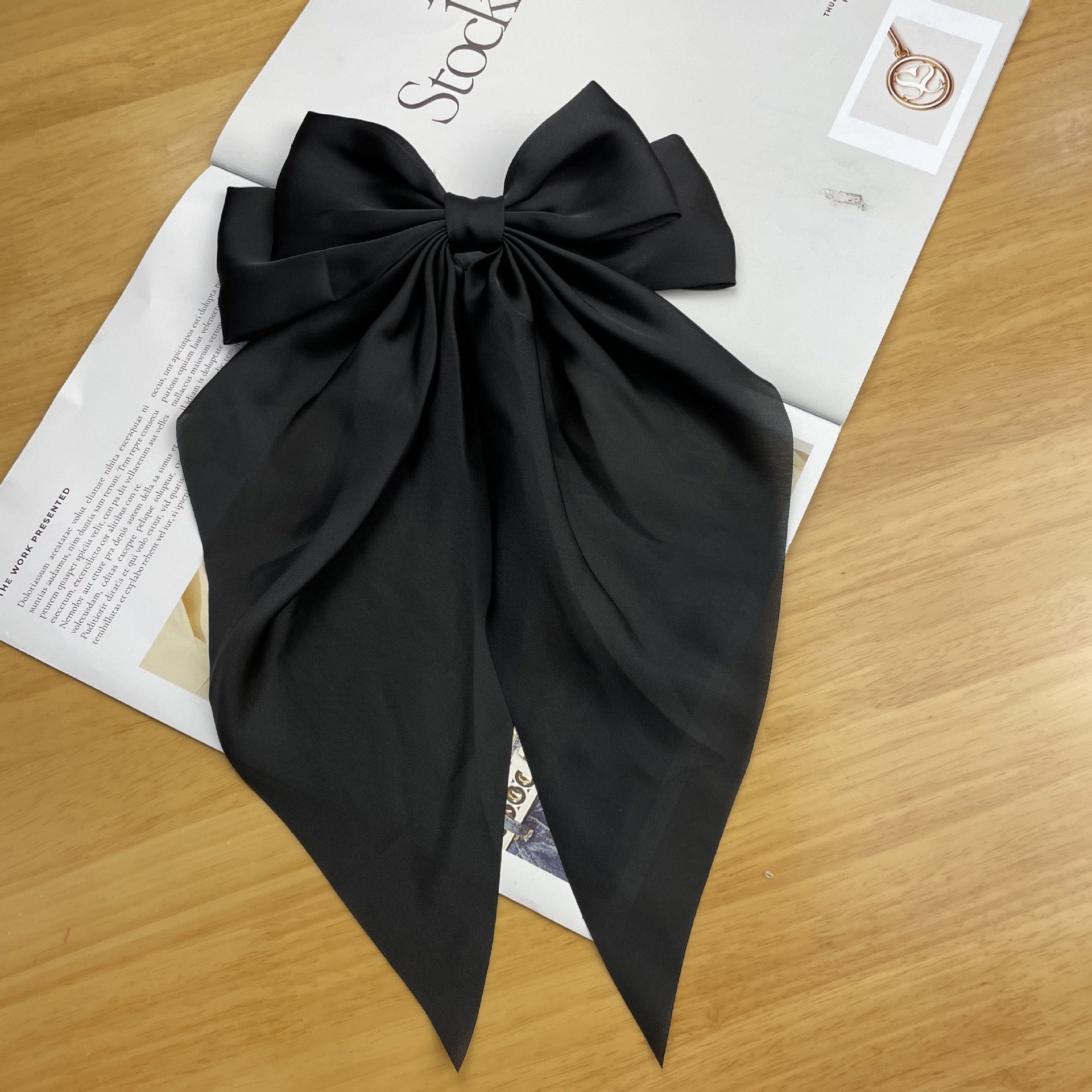 Kids,girls, Women’s classy bow knit satin material hair clip.