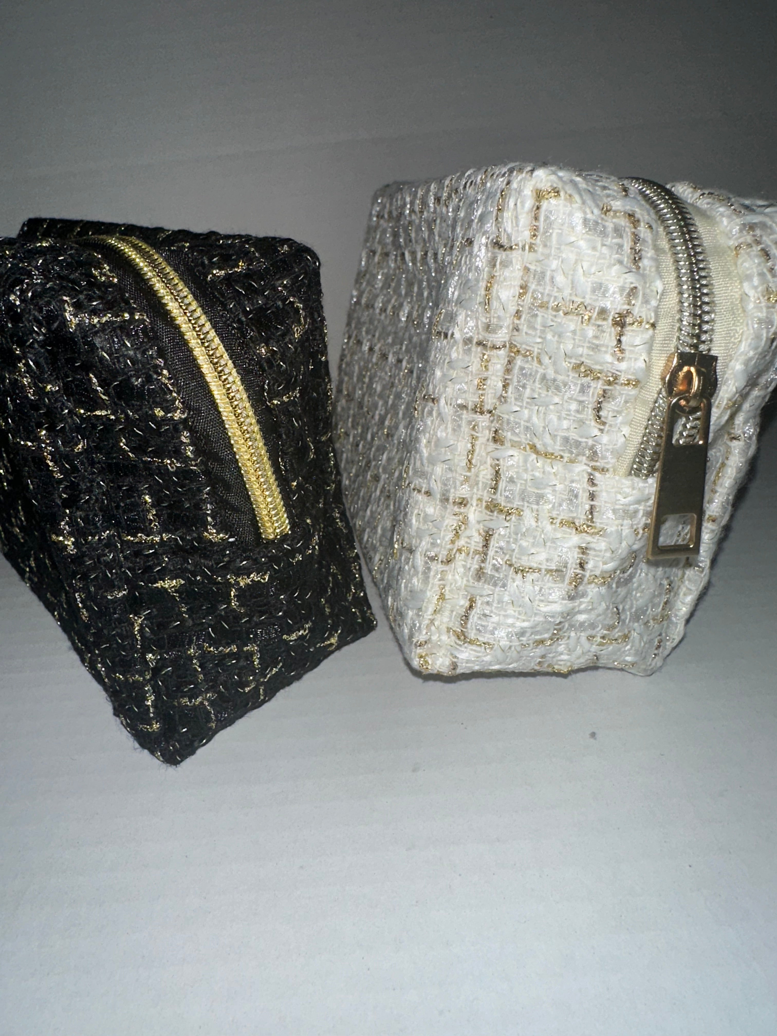 Pearl & Charcoal Makeup Bags