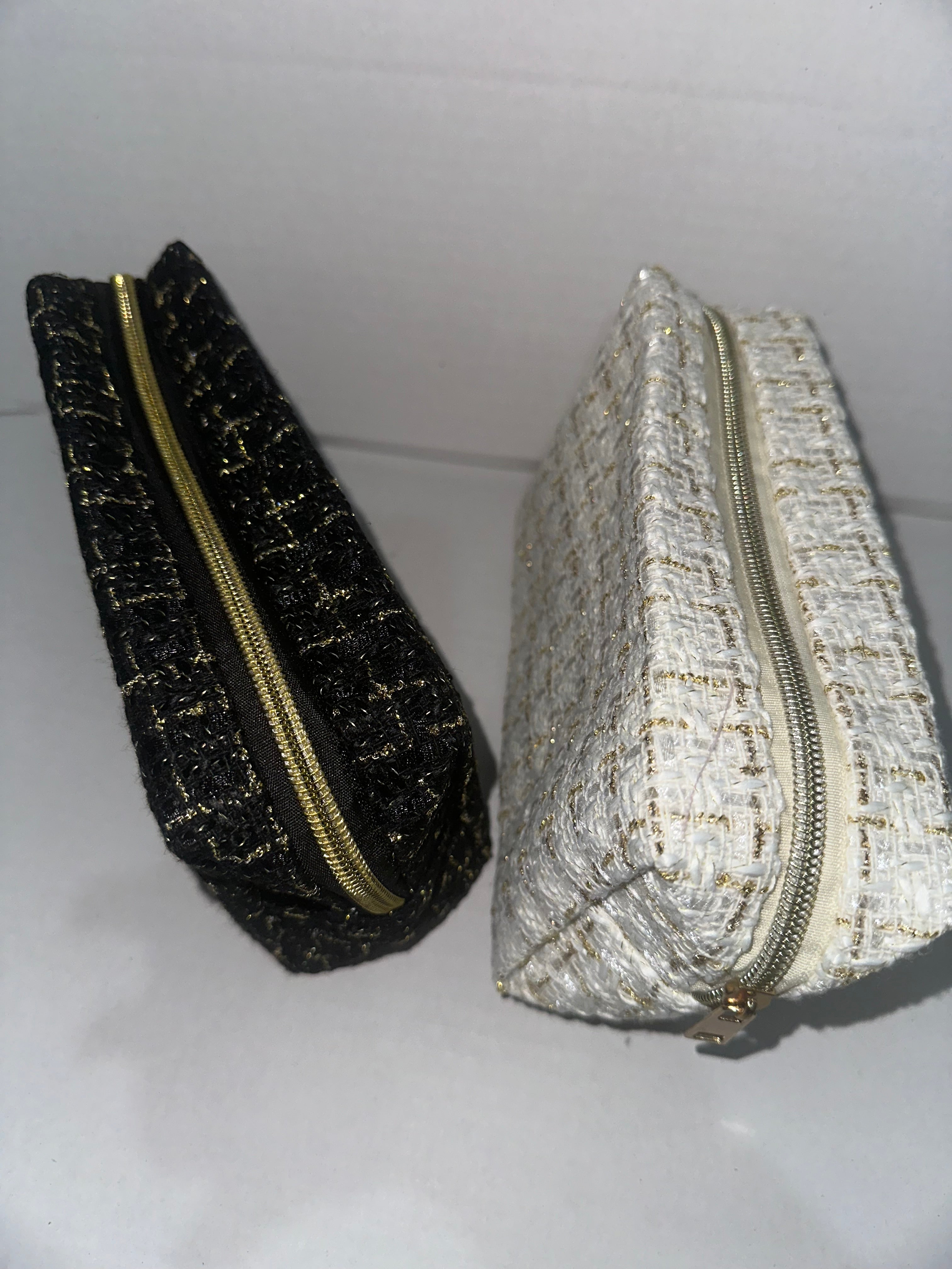 Pearl & Charcoal Makeup Bags