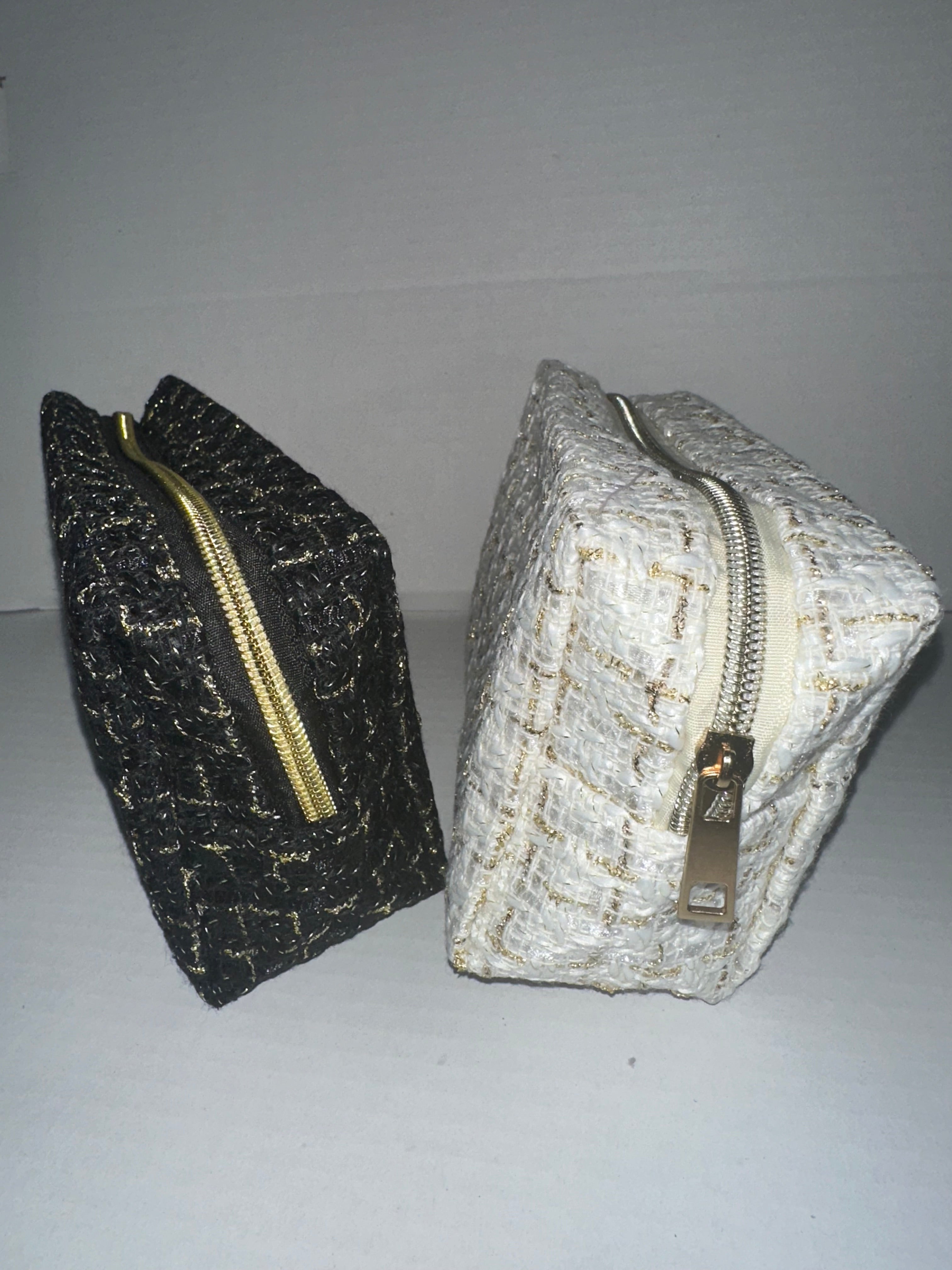 Pearl & Charcoal Makeup Bags