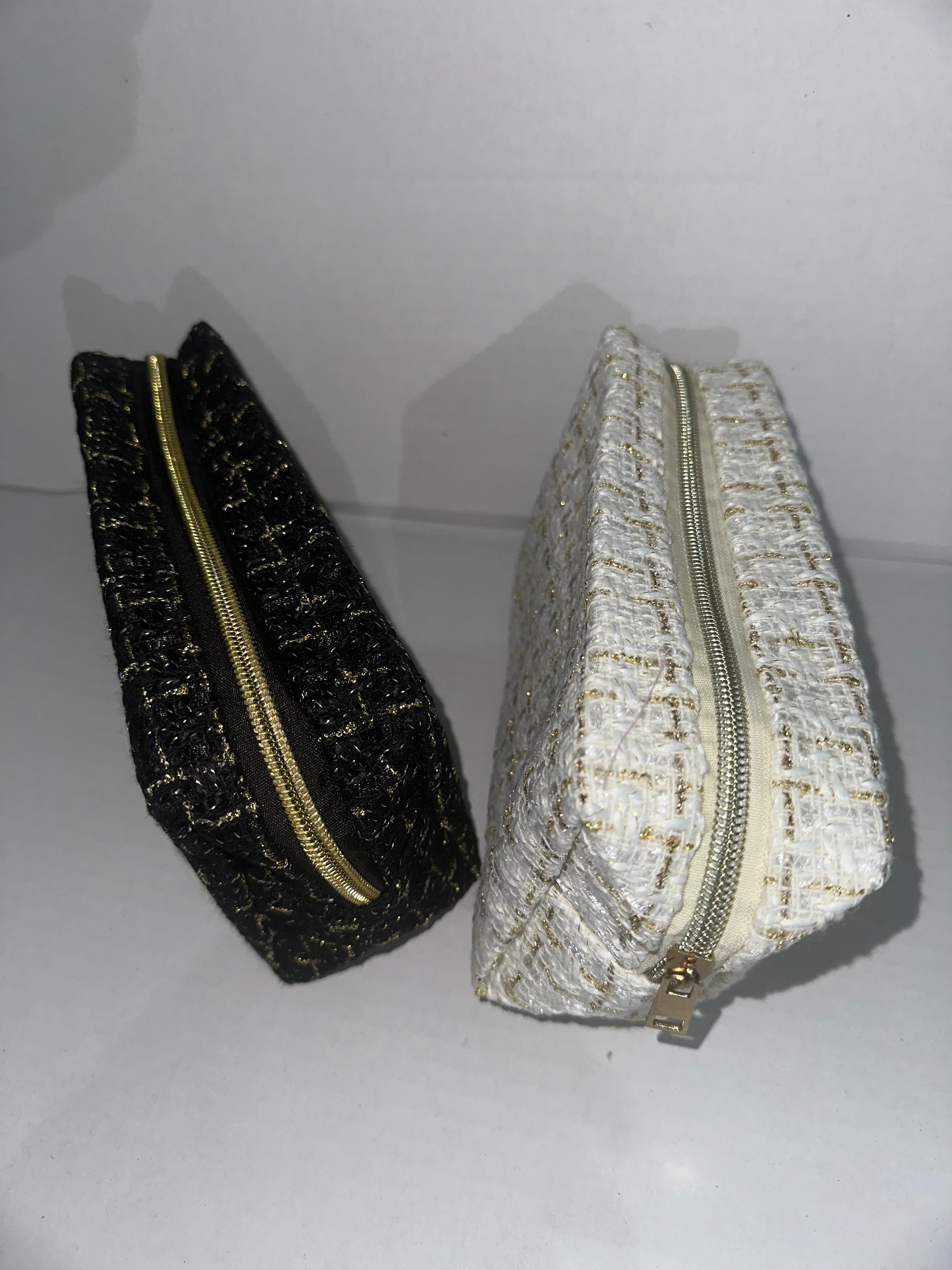 Pearl & Charcoal Makeup Bags