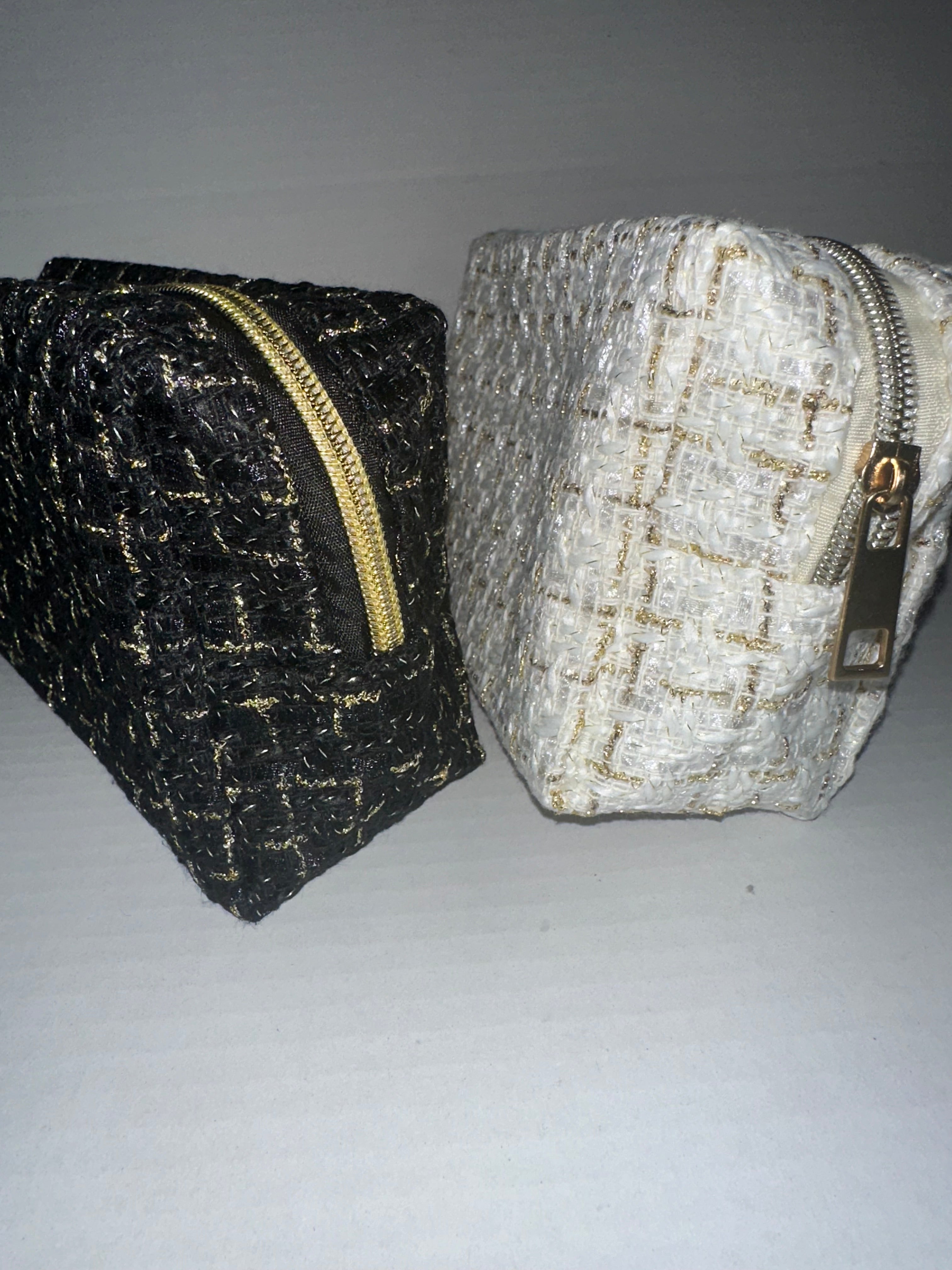 Pearl & Charcoal Makeup Bags