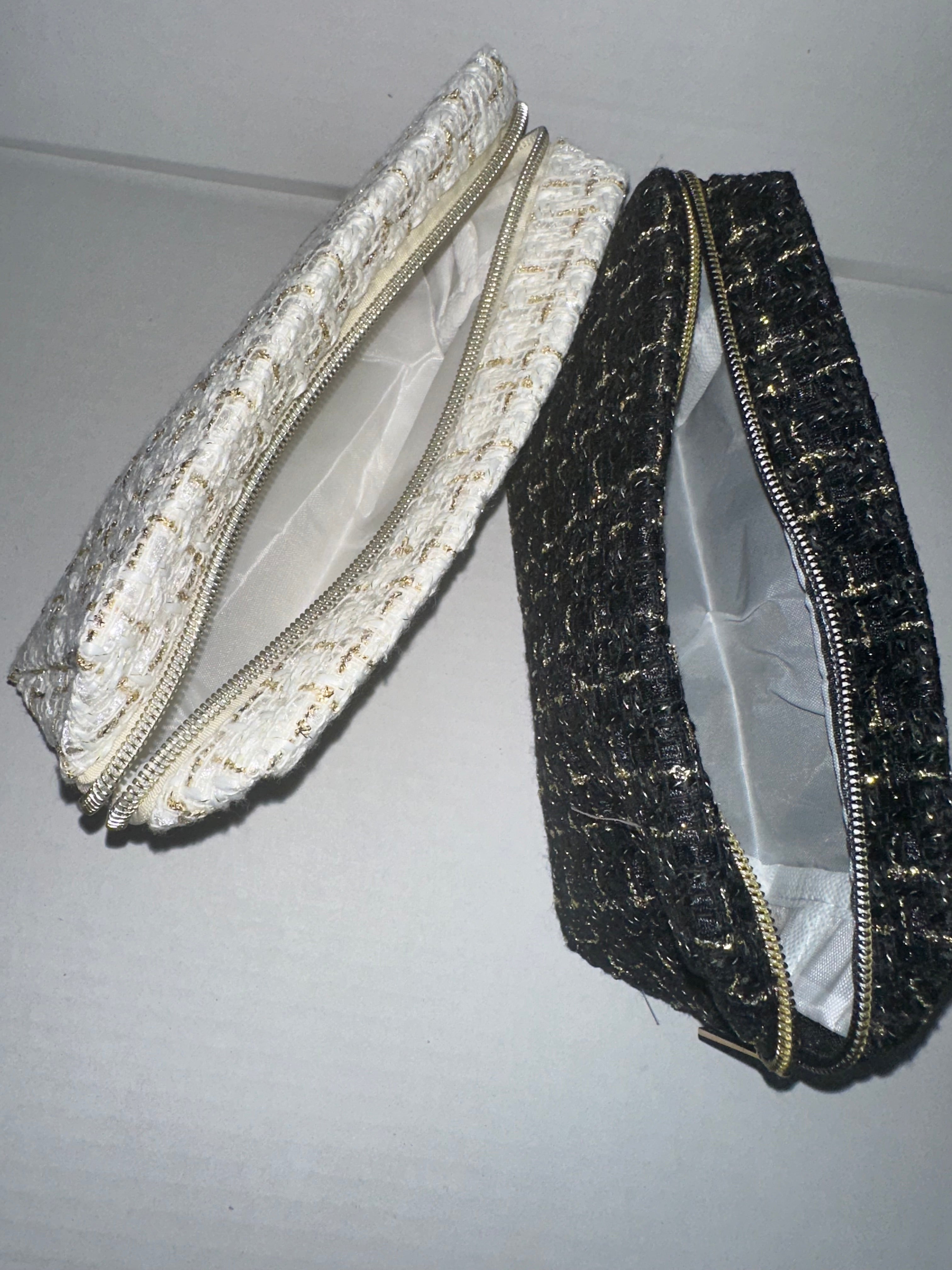 Pearl & Charcoal Makeup Bags