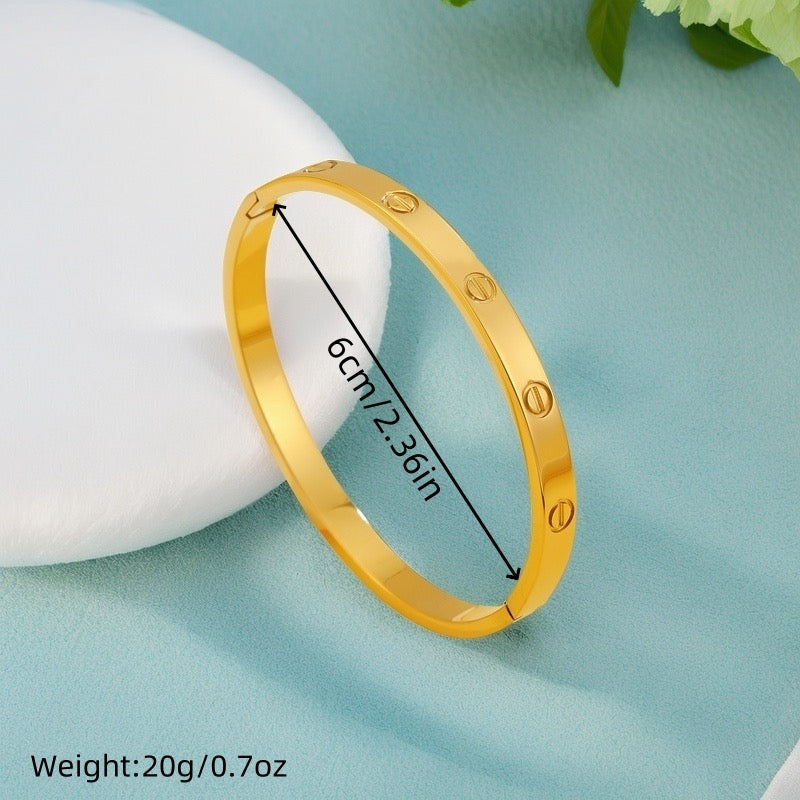 Pvd Coated Real Gold Plated 18K Gold Flower Titanium Steel Elegant Waterproof Non Tarnish Titanium Steel Bracelet