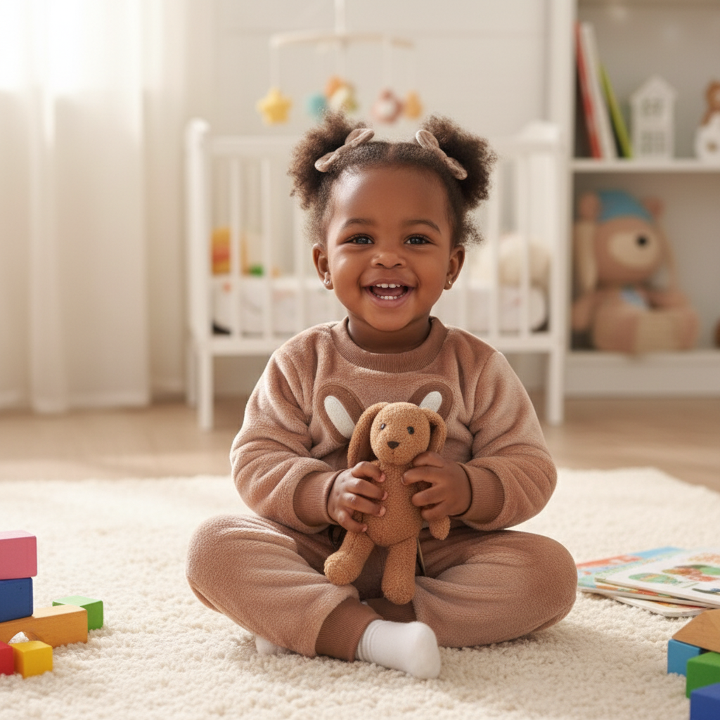Brown jumper fur set for kids