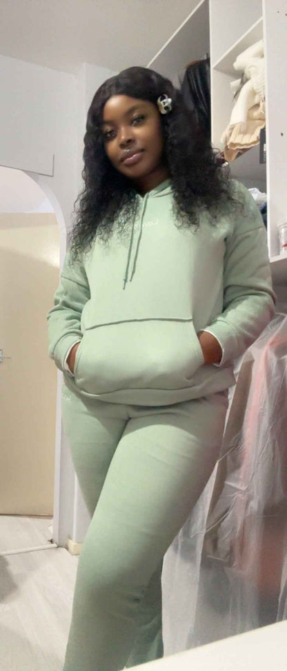 Winter New Thickened Fleece-Lined Pullover Hooded Sweat Women&