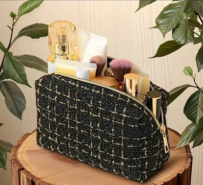 Pearl &amp; Charcoal Makeup Bags
