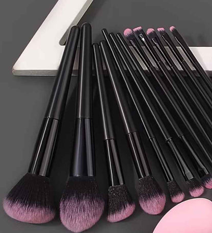 Black Pink Makeup Brushes Set