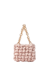 Handbag in Quilted Satin-Beige