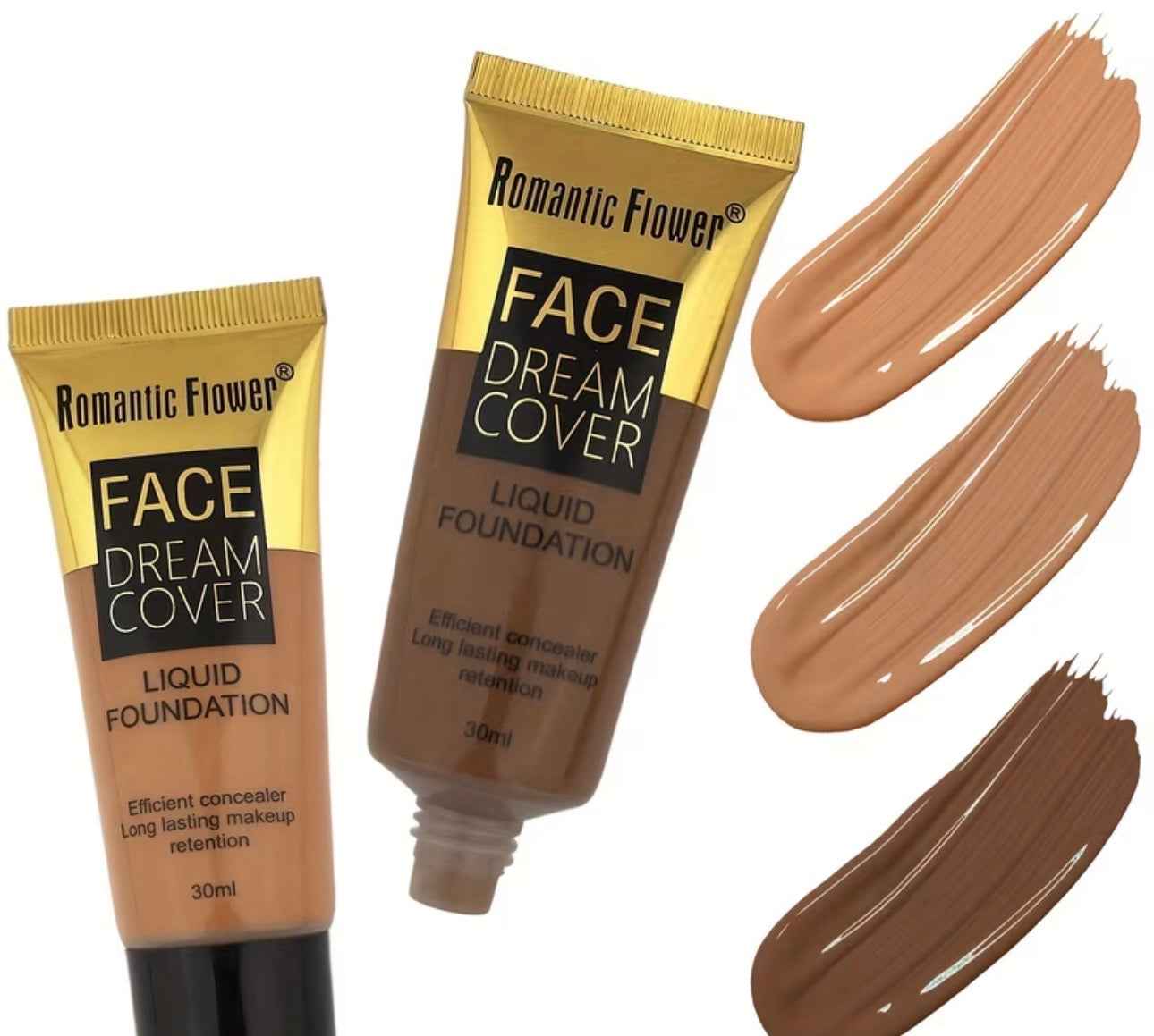 Waterproof, full-coverage foundation.