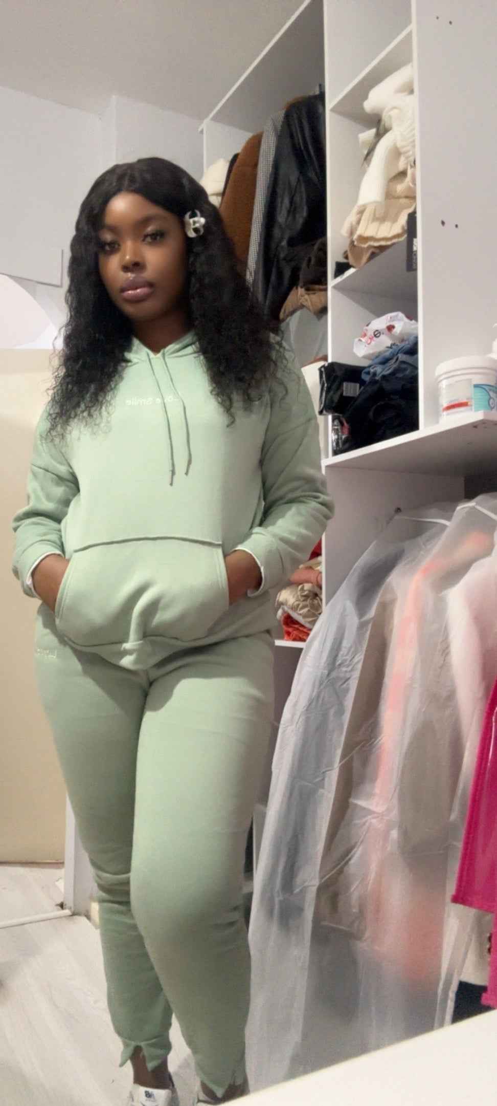 Winter New Thickened Fleece-Lined Pullover Hooded Sweat Women&