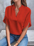 Red Short Sleeve Blouses | Pretty Girls Boutique
