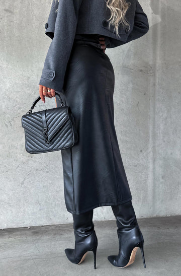Faux Leather Maxi Skirts | Stylish &amp; Elegant | Pretty Girls Boutiique