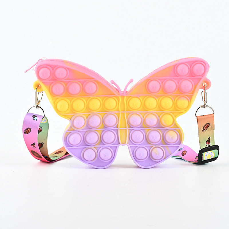 Butterfly multicoloured bag with straps