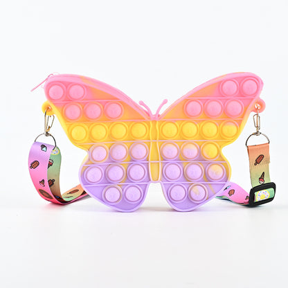 Butterfly multicoloured bag with straps