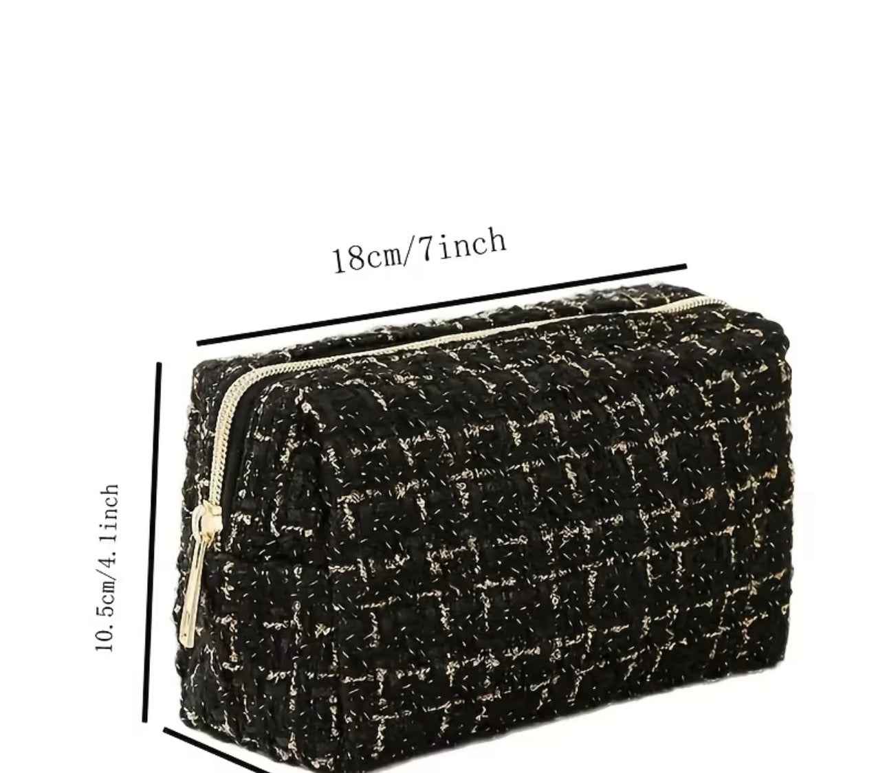 Pearl &amp; Charcoal Makeup Bags