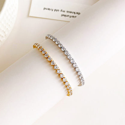 Pvd Coated 18K Silver Real Gold Plated Geometric Stainless Steel Fashion Waterproof Non Tarnish Stainless Steel Diamond Bracelets