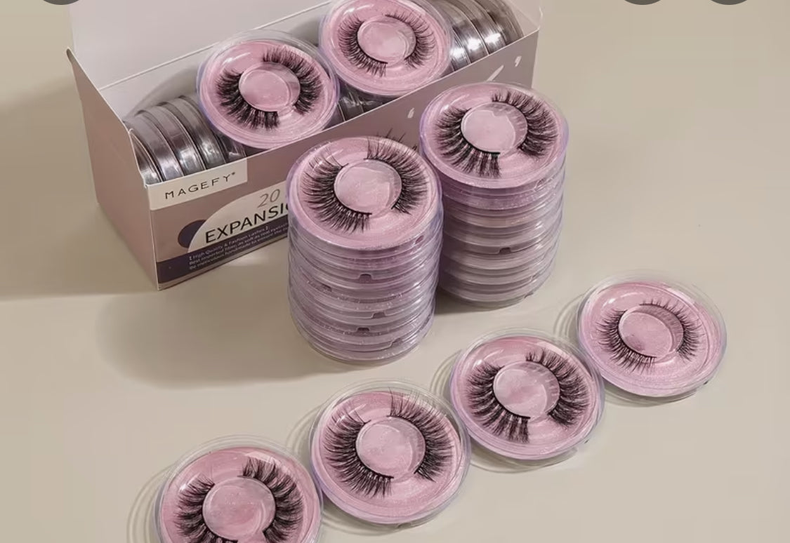 Faux Mink Eyelashes Natural Set, Soft &amp; Fluffy Natural