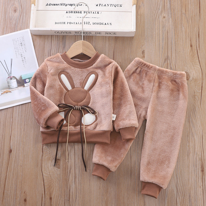 Brown jumper fur set for kids