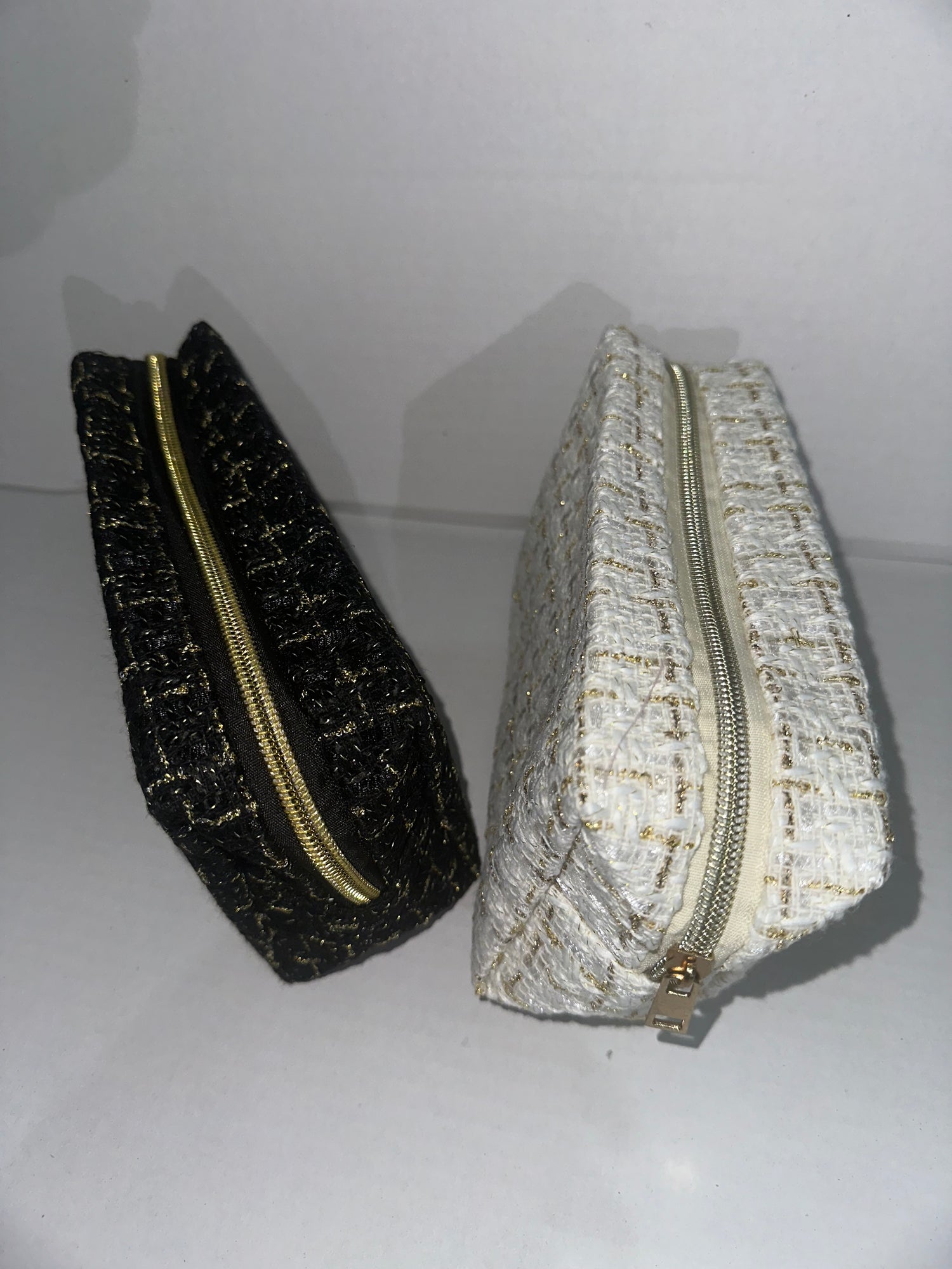 Pearl &amp; Charcoal Makeup Bags