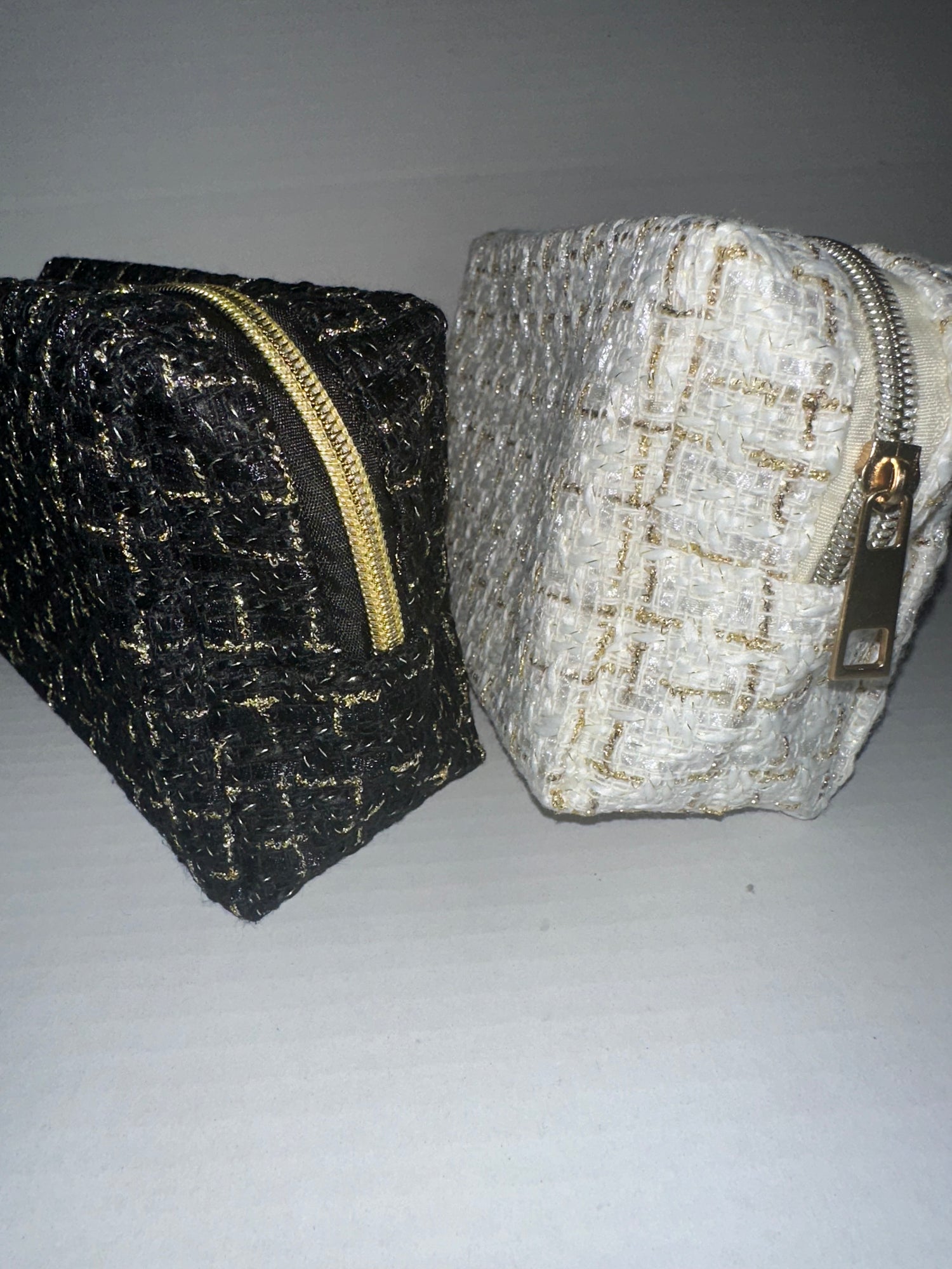 Pearl &amp; Charcoal Makeup Bags