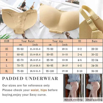 GUUDIA Butt Lifting Hip Enhancer Shaper Panties Butt Lifter Buttock Enhance Panties Sexy Booty Cushion Pad Adjustable Waistband