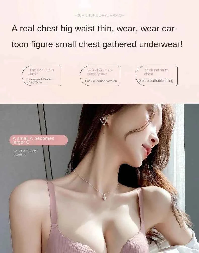 2024 New Push Up Bra for Small Chest  Ultra Thick 6CM Padded No Steel Ring Comfortable &amp; Sexy Lift Lingerie for Flat Chest Women