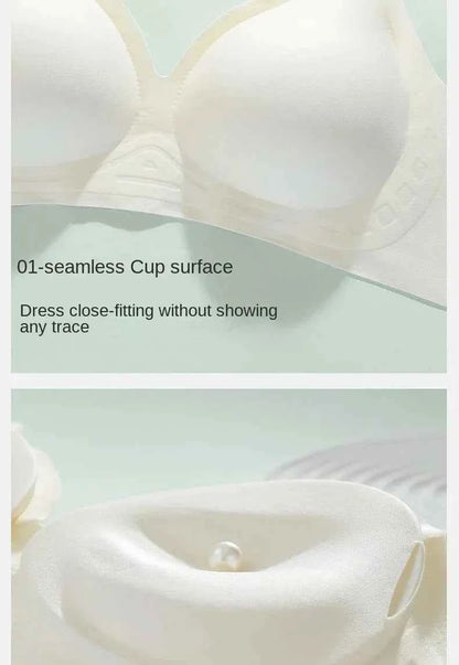 Flat Chest Solution Bra for Women Thickened Push Up Cups No Steel Ring Seamless Invisible Lift Small Chest Enhancement B C Cup