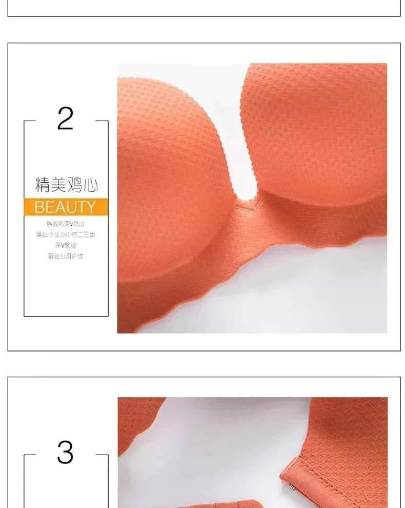 2025 New Extreme Push Up Bra 8cm Pads Small Bust Double Cup Padding Wireless Adjustable Plunge Bra Seamless Lift &amp; Natural Shape
