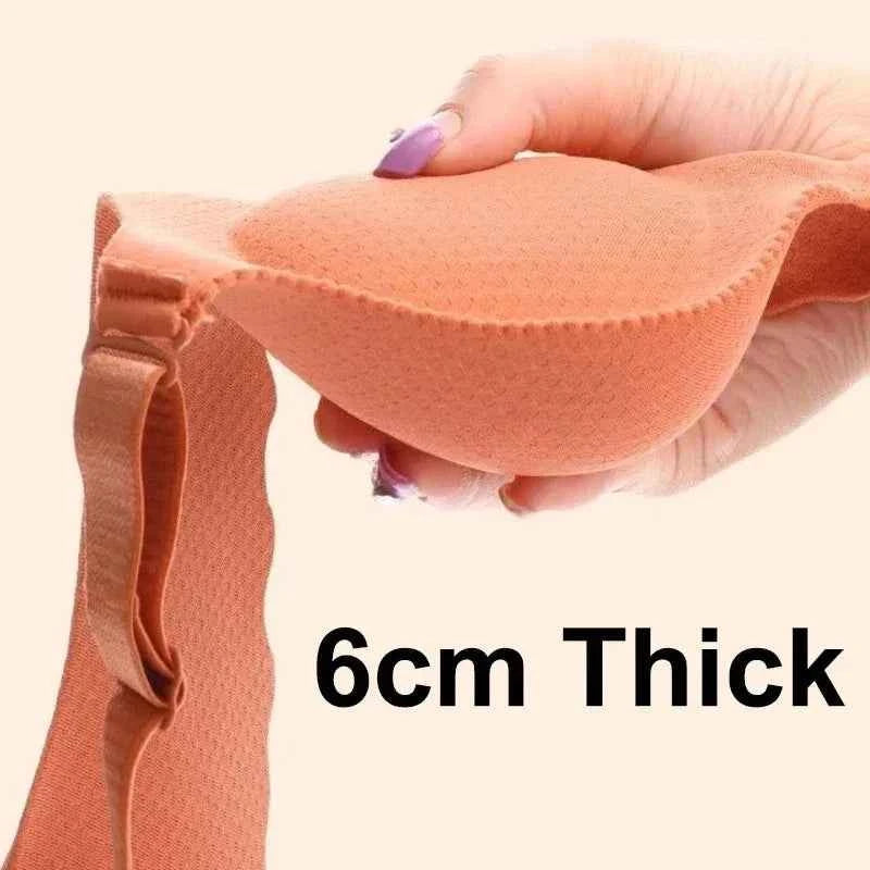 2025 New Extreme Push Up Bra 8cm Pads Small Bust Double Cup Padding Wireless Adjustable Plunge Bra Seamless Lift &amp; Natural Shape