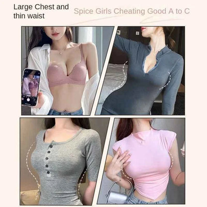 2024 New Push Up Bra for Small Chest  Ultra Thick 6CM Padded No Steel Ring Comfortable &amp; Sexy Lift Lingerie for Flat Chest Women