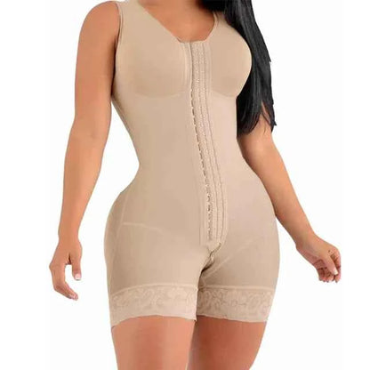 Fajas Shapewear High Compression Bodysuit Girdles with Brooches Bust for Daily and Post-Surgical Use Slimming Sheath Belly Women