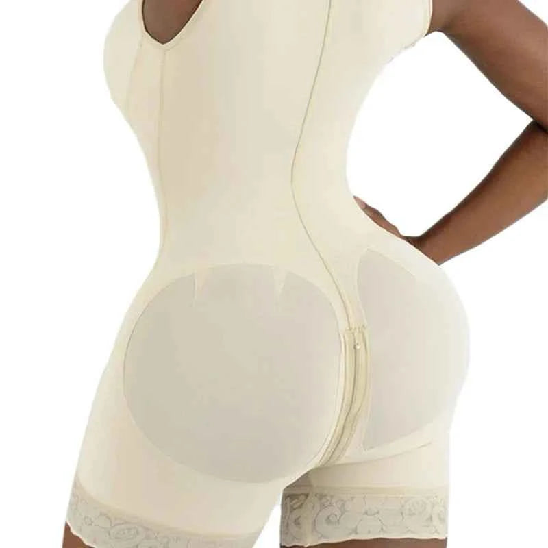 Fajas Shapewear High Compression Bodysuit Girdles with Brooches Bust for Daily and Post-Surgical Use Slimming Sheath Belly Women