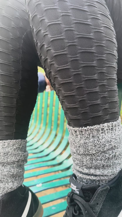 Women’s sports honeycomb leggings,active wear bottoms.